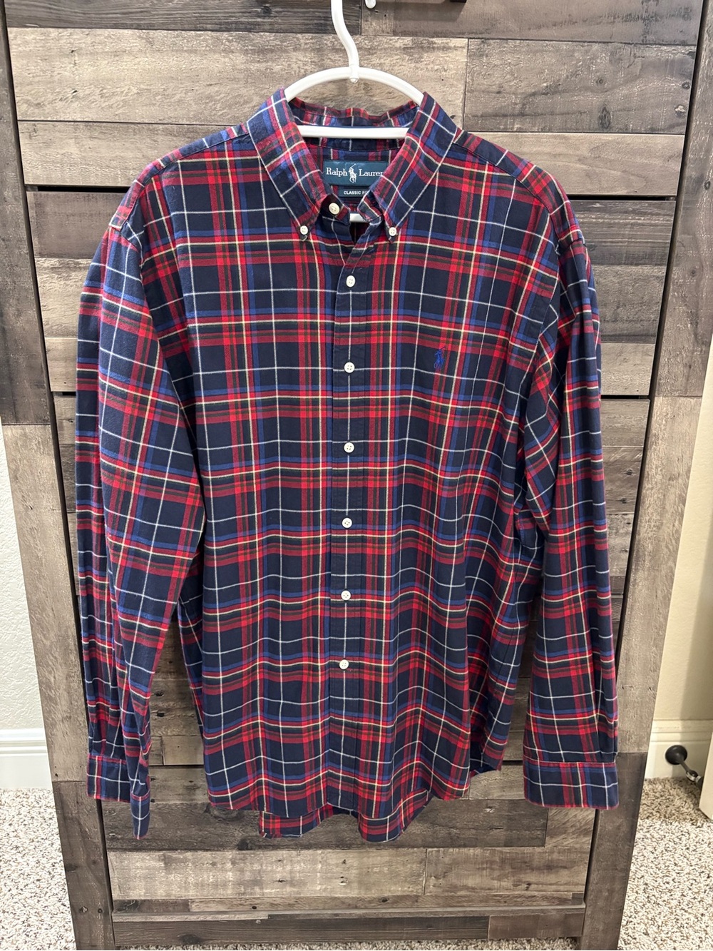 Ralph Lauren Men’s XL Classic Fit Tartan Plaid Button Down Shirt
